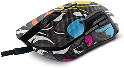 Mightyskins Fibra de carbono Compatível com a SteelSeries Rival 5 Gaming Mouse - Swirly | Acabamento