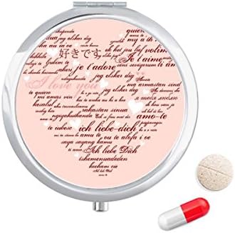 Pink White Heart em forma de pílula de pílula de pílula rosa Distribuidor de recipiente de caixa de armazenamento