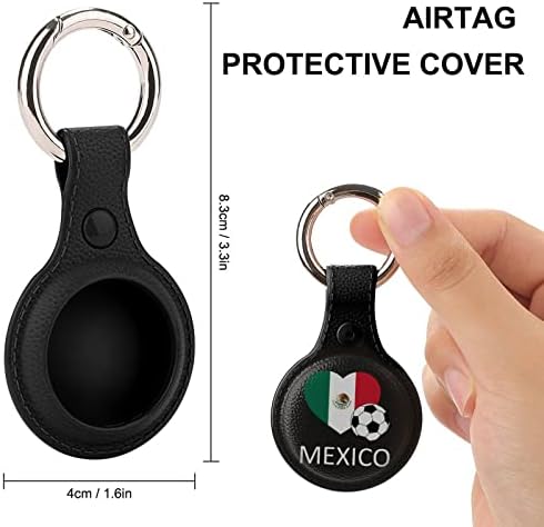 Love México Soccer titular para Airtag Key Ring TPU Proteção Caso Localizador de capa Tag para carteira Pets