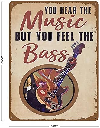 Você ouve a música, mas você sente o bass -pôster de bassi -guitarra, amante da música, bass player
