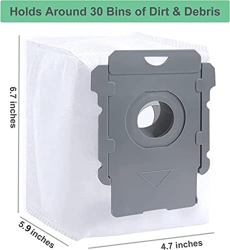12 Sacos de vácuo de embalagem compatíveis para sacos de substituição de vácuo do Roomba Roomba para i3+（3550）