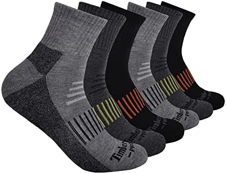 Timberland Pro Men's 6-Pack Quarter Socks