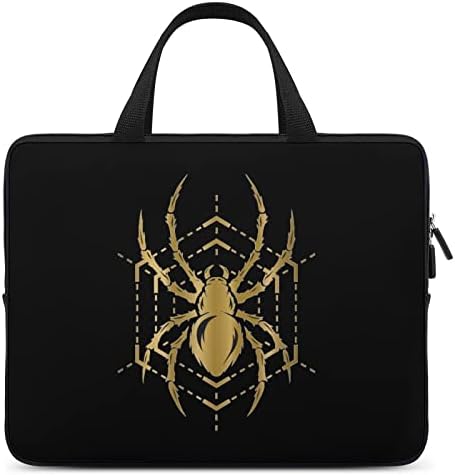 Caso de laptop de aranha dourada pasta para a maleta de bolsa de computador para o trabalho