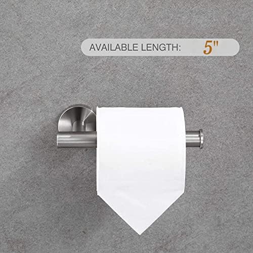 Suporte de papel higiênico montado na parede de Ushower, aço inoxidável SUS304 durável, níquel escovado,
