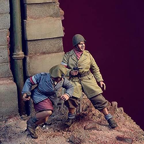 Goodmoel 1/35 WWII Soldado polonês Soldier Soldier Model Kit / Kit Miniatura de Soldado sem montagem e sem pintura