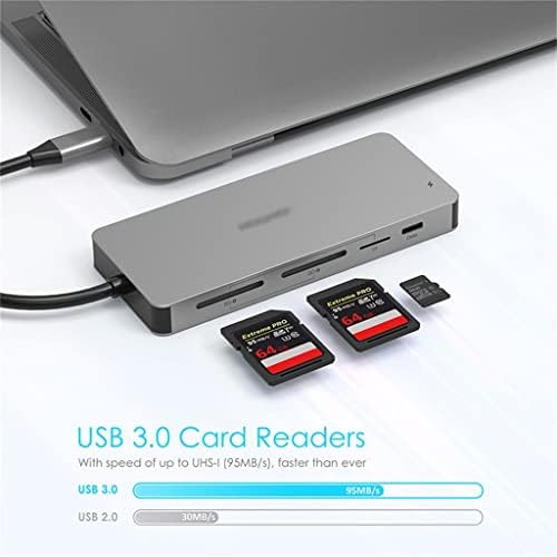 N/A Hub USB para Multi USB 3.0 Adaptador HDMI Dock para M1 Pro Air Acessórios USB-C Tipo C SD TF Splitter