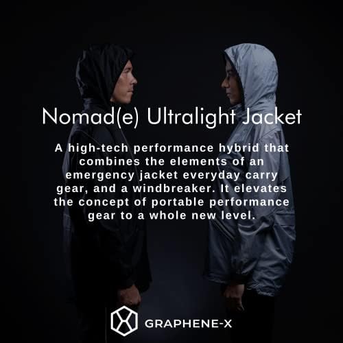 Jaqueta Ultralight de grafeno-x Nomad | Resistente à abrasão e à prova d'água | Proteção de membrana de grafeno