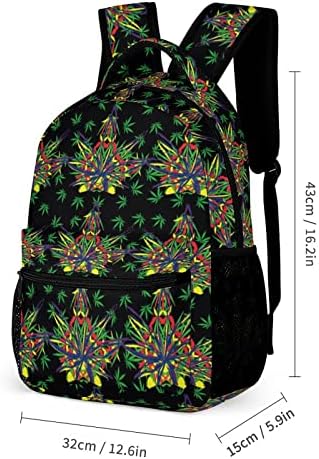 Mochilas de laptop de ervas daninhas Backpacks Bolsa de viagem fofa Presente casual do ombro para homens para homens