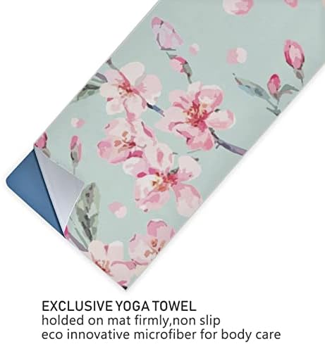 Aunstern Yoga Blanket-Blossom-Peach-Flower-Garden Toalha de ioga de ioga Toalha
