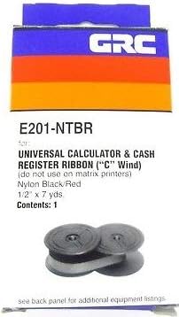 Ribbon Geral GRC Universal Ribbon E201-NTBR, pacote de fitas pretas/vermelhas, EPC/ERC