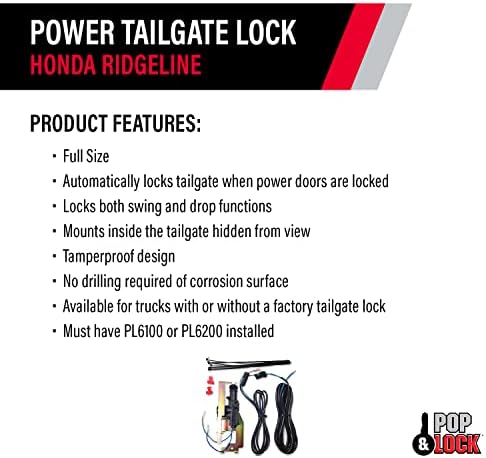 POP & Lock - Kit de upgrade Power Lock Lock para Honda Ridgeline, encaixa os modelos 2005 a 2019
