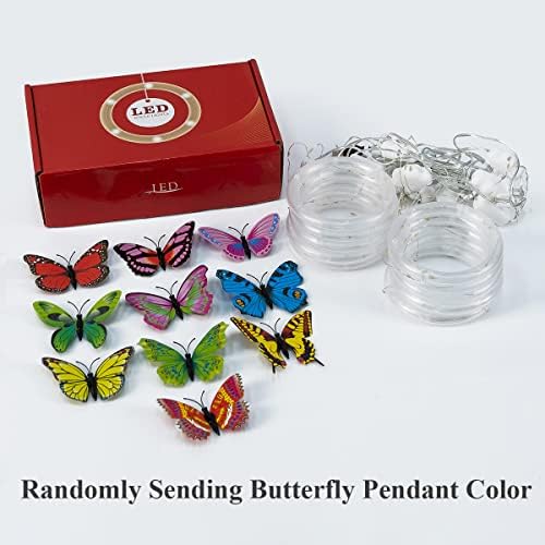 Luzes de cortina de borboleta Julljus para cenário - Luzes de fadas de cortina de LED USB, luzes de