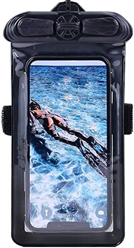Caixa de telefone Vaxson Black, compatível com Panasonic Eluga Ray Max Bolsa à prova d'água Bolsa seca [não filme