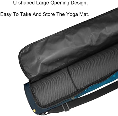 Estrelas Saco de transportador de tapa de yoga de cor escura com alça de ombro de ioga bolsa de ginástica bolsa