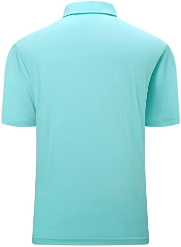 V Valanch Mens Golf Polo Camisa de manga curta Desempenho de uma camisa catiônica de uma camisa de tênis