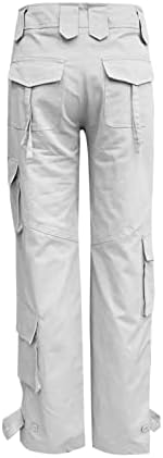 Calça de carga feminina de Zlovhe, calça de carga folgada feminina jeans vintage com bolsos soltos