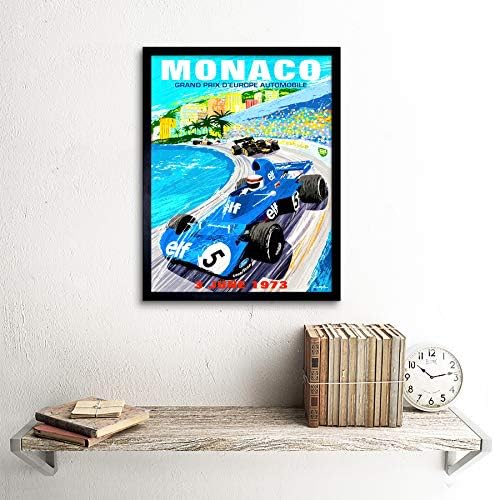 Wee Blue Coo Vintage Anúncios de Motor Sport Monaco Grand Prix 1973 Poster impressão de arte de parede