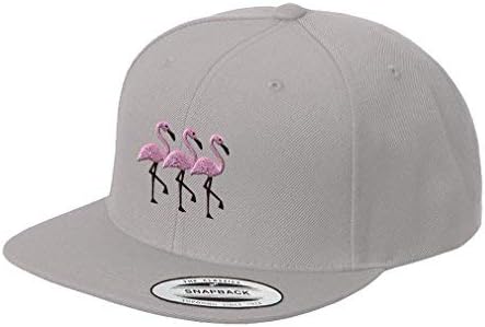 Pros rápidos flamingos rosa bordados de viseira plana snapback chapéu