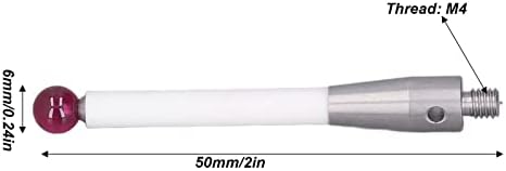 Caneta de sonda cmm, cmm touch sonda caneta rubi rubi 6 mm haste cerâmica M4, sondas de teste e leads