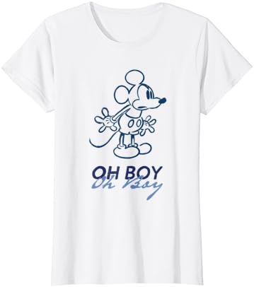 Disney Mickey Mouse oh garoto oh menino Retro vintage camiseta lineart