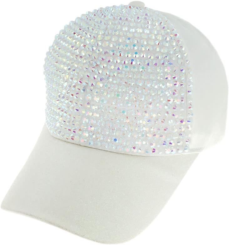 Top Headwear moda Moda Rhinestone Glitter High Bun Ponytail Baseball Cap