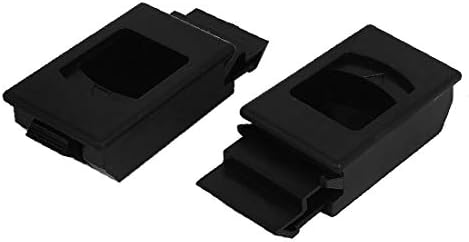 X-Dree Gabinete Plástico Inside Pull Shape Retangular Black 2 PCs (Gabinete de Plástico, Interior