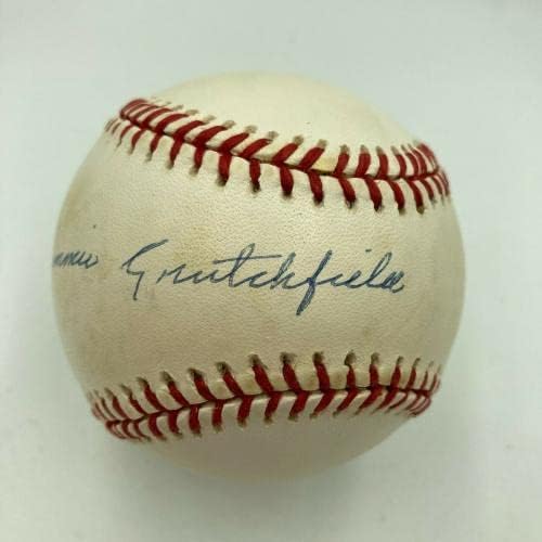 Jimmie Crutchfield assinou a lenda oficial da liga principal da liga principal da liga JSA - bolas de beisebol