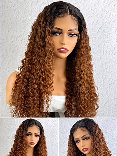 Ombre Lace Front Wig Human Human, 13x4 Transparente Lace Frontal Human Wigs Para mulheres negras de