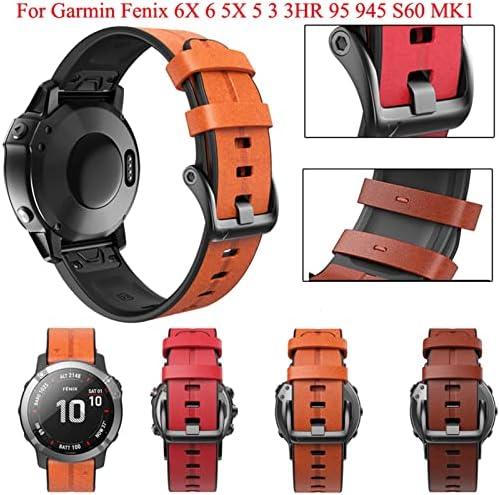 Dfamin 26 22mm de faixa de relógio para Garmin Fenix ​​7 7x 6 6x 5x 5 3 3HR Forerunner 935 945 Pesquisas de