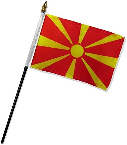 Macedônia 4 x6 bandeira de mesa