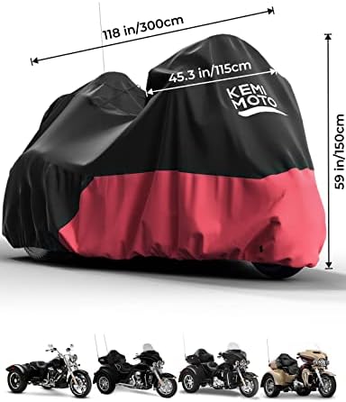 Capa de motocicleta Kemimoto, capa de bicicleta de terra, compatível com modelos de trike livre