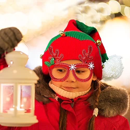Chapéu de malha elfos de Natal para crianças chapéu de malha bebê e copos de natal para festa de