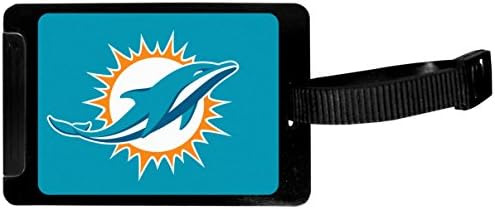 Siskiyou Sports Unisex NFL Miami Dolphins Bagage Tag, Black, 3,25