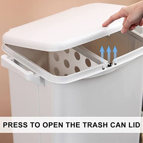 Latas de lixo ditudo lixo lixo pode grande capacidade lixo lata 2 camadas de deck duplo lixo caixas