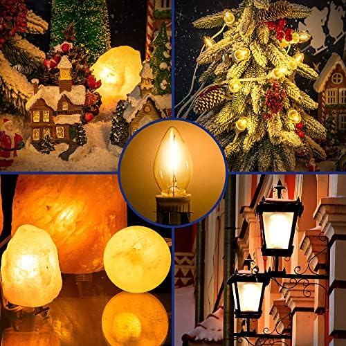 Luz de cordão de substituição com 2 lâmpadas, luz artesanal de Halloween da vila de Natal com saída e fusível