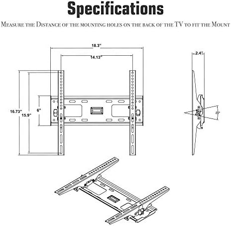 Monitor de altura de aço inoxidável Stand para a maioria das TVs curvas planas de 32 a 65 polegadas,