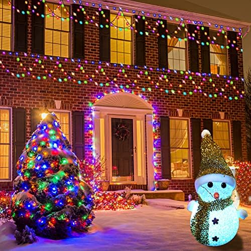 Danli Christmas Decorations 380 LEVias de Natal LED 8 Modos Modos Meio rounds Luzes de cordas de