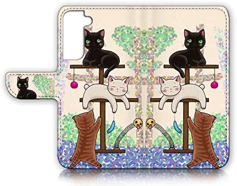 Para a Samsung S22, para o Samsung Galaxy S22, capa de capa de carteira de flip -flip, A23249 Kitten Cat