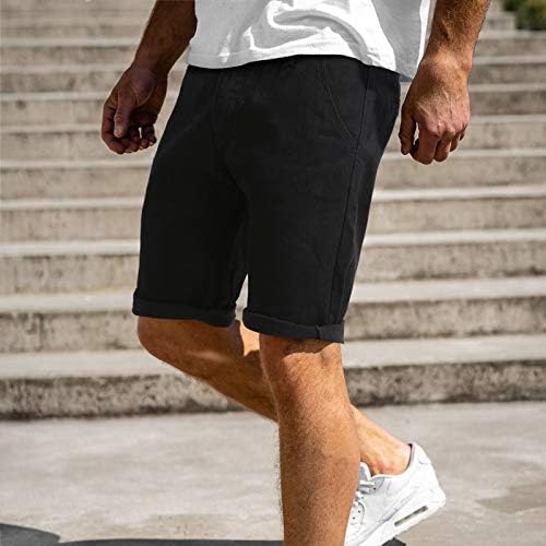 Ymosrh shorts masculinos verão fitness fitness bodybuilding bolsões sólidos esportes calças masculinas
