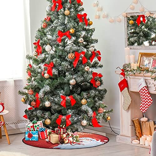 VISESUNNY Feliz Natal Papai Noel Claus pegando estrela de natal árvore da árvore de tape