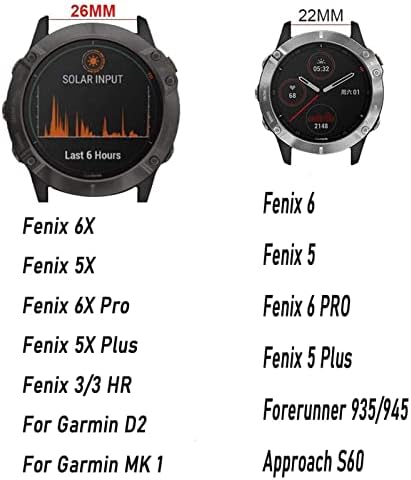 MOPZ 22mm Watch Band for Garmin Forerunner 945 935 Fenix ​​5 5Plus Fenix ​​6 Pro Silicone Smart