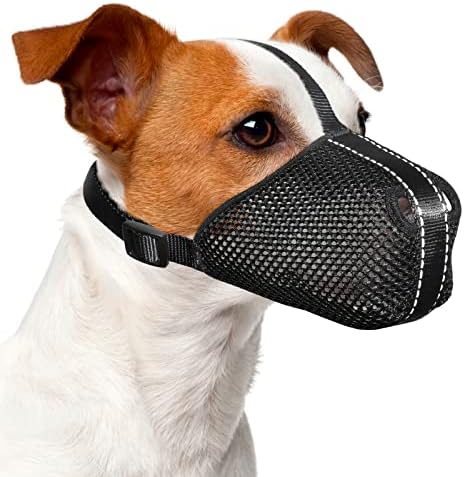 Pzrlit Dog Bocal Guard Soft Dog focinho Para cães grandes pequenos, tecido de malha de ar durável, respirável potável