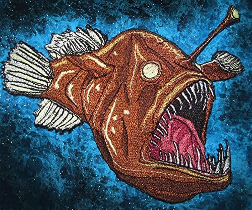 Fishfishfishfishfish de pescador de pescoço de mar de mar de fundo de mar de diabo negro melanocetus Johnsonii