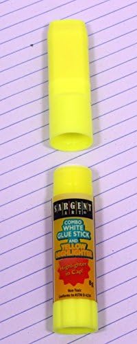 Sargent Art 22-1415 Combo Glue Stick Highlighter