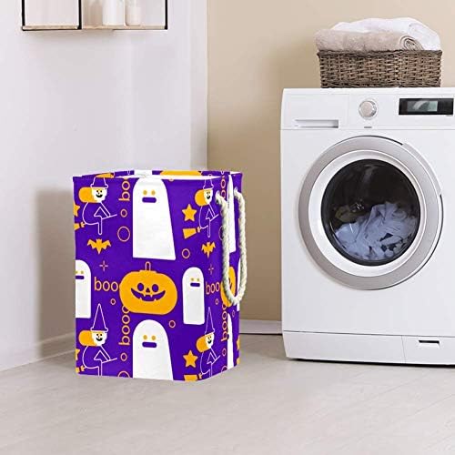 Unicey Halloween Pumpkin Ghost Impermeável Roupa dobrável cesto de roupa para crianças quarto