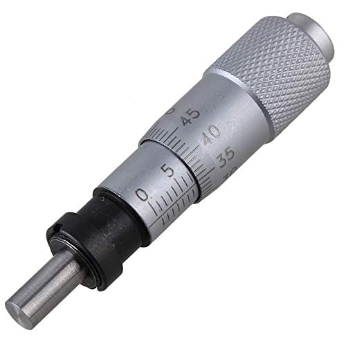 Ferramenta de medida da cabeça do micrômetro 0-13mm Tipo plano Prata de thimble lisa +/- 0,01mm Precisão