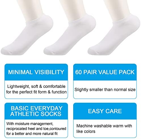 60 pares homens meias de tornozelo meias de baixo corte de baixo corte sem mostrar meias casuais respiráveis