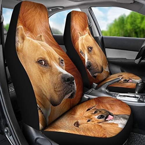 American Staffordshire Terrier Print Car Seat Covers