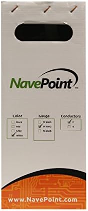 Navepoint 250ft em parede de áudio do gênero de cabo Fio CL2 14/2 AWG Medidor 2 Condutor Bush Branco