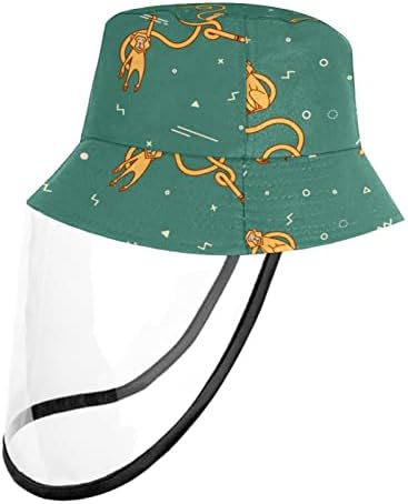 Chapéu de proteção para adultos com escudo facial, chapéu de pescador anti -sun tap, folha de bordo